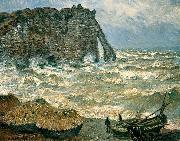 Claude Monet Stormy Sea in etretat France oil painting artist